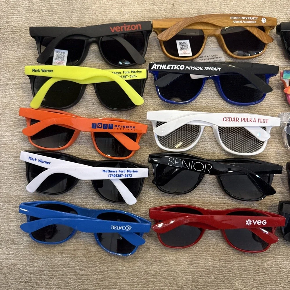 Lot of 20 NEW Logo Sunglasses: Limited Offer-Multiple Colors-Men/Women-NWT